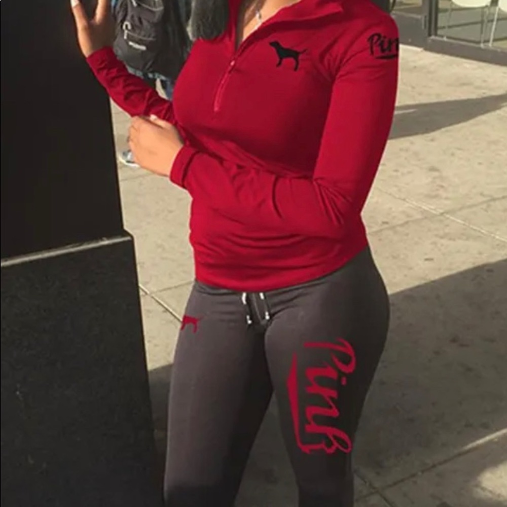 New with Packaging Red and Black Jogger set Activewear size XL